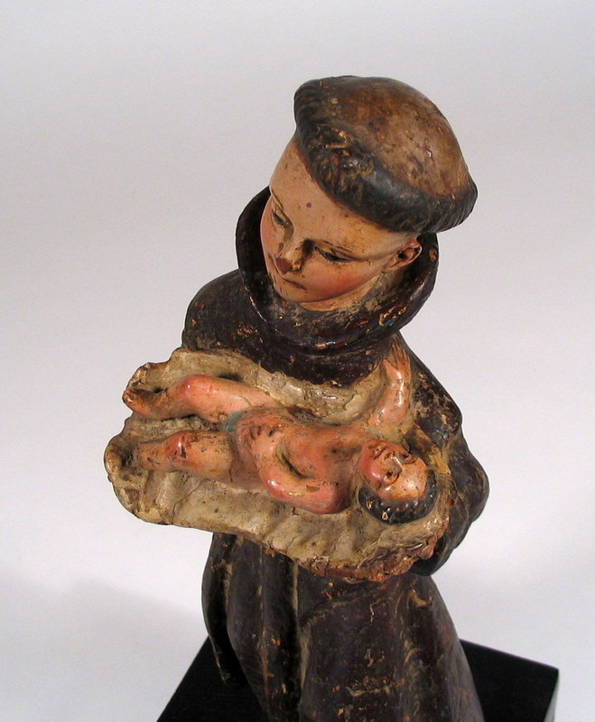 18th C. Spanish Colonial Santo, St. Anthony with Christ Child