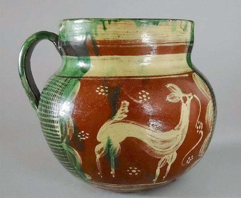 Fine Mexican Tlaquepaque / Tonala Pottery Pitcher, c 1920’s