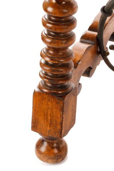 19th C. Spanish Renaissance Iron Mounted Trestle Table