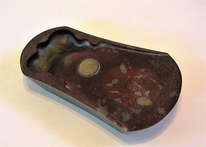 Chinese Scholar’s Ink Stone in Bell Form, Qing Dy
