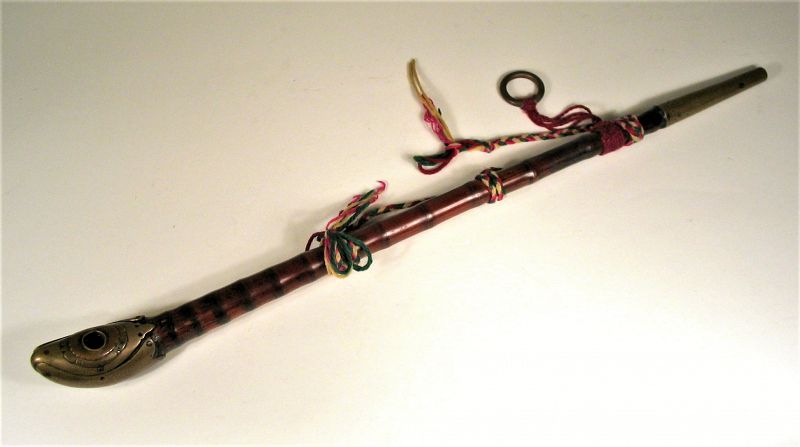Chinese Bamboo Opium Pipe, Early 19th C., Published
