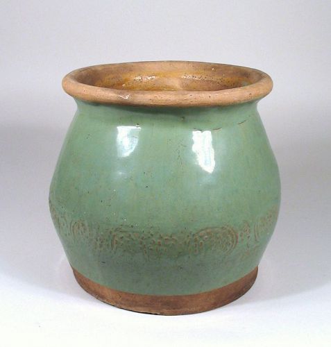 Chinese Celadon Glazed Pottery Jar