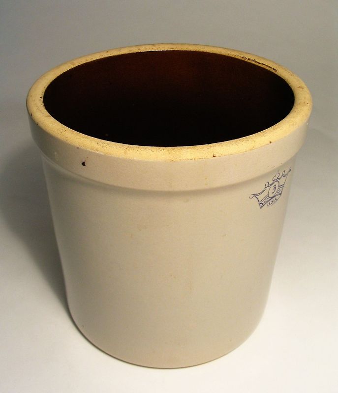 Large, Vintage Roseville Stoneware Crock
