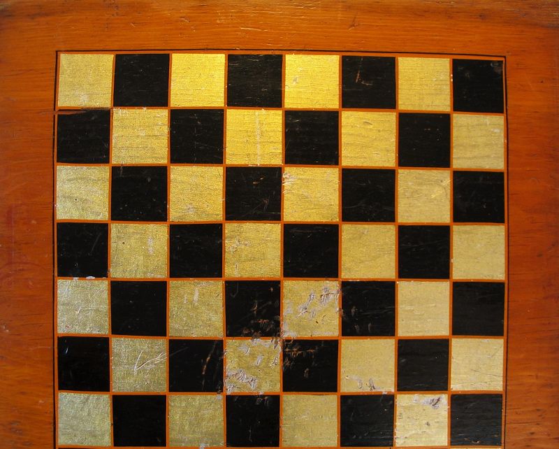 Vintage Wood Checkers Game Board
