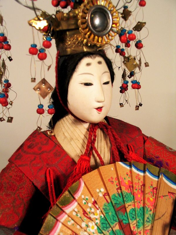 Antique Japanese Emperor and Empress Hina Dolls, Meiji