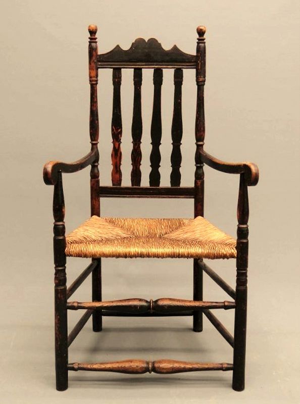 Early American 18th c. Banister Back Armchair