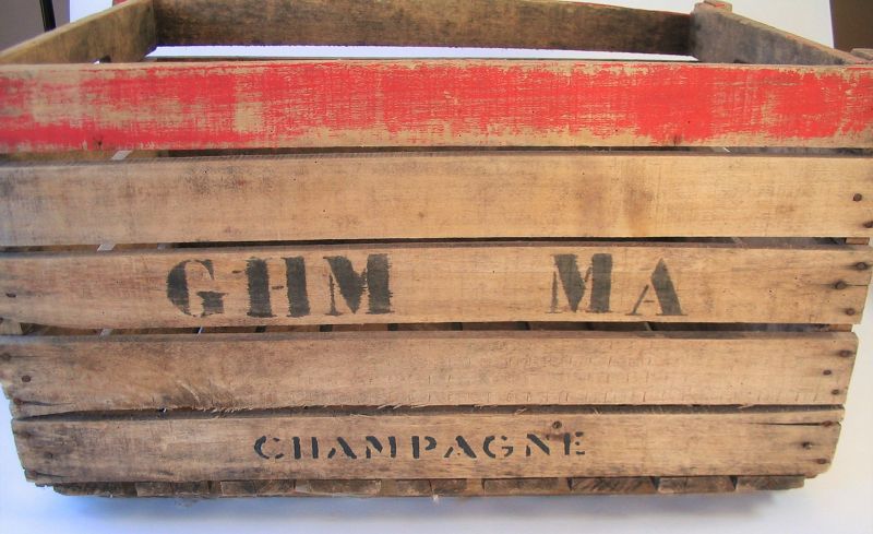 Wooden French Vineyard Champagne Crate