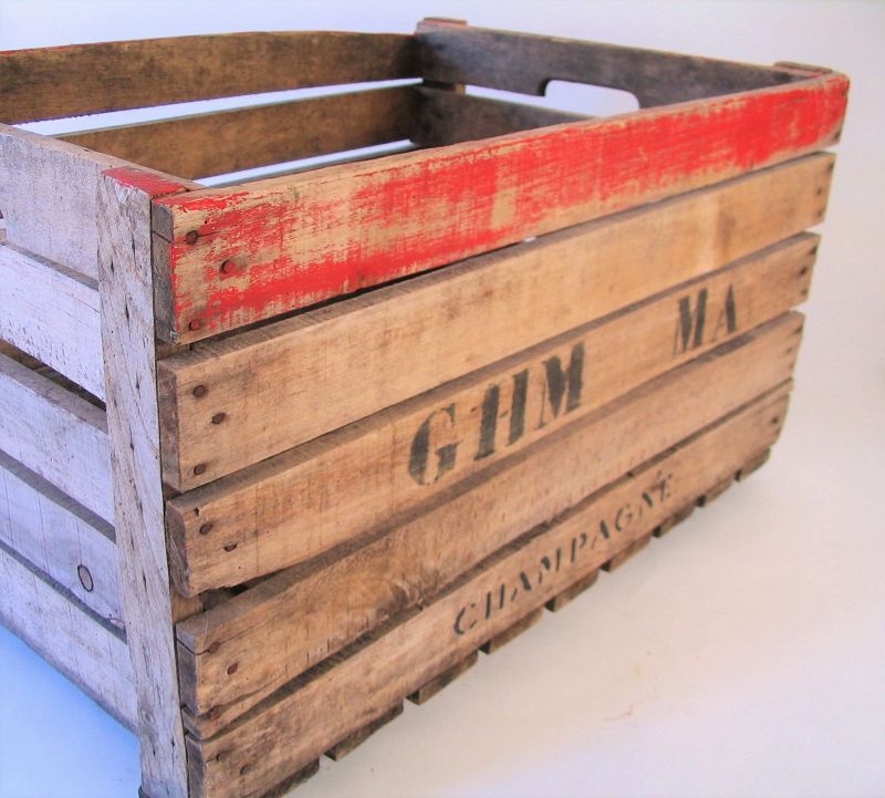 Wooden French Vineyard Champagne Crate