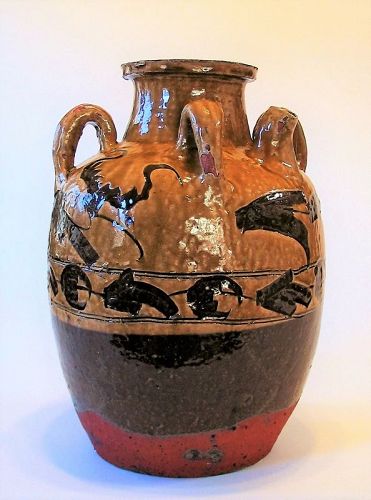 Antique Chinese Red Clay Wine Jar, 19th C.