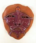 Glazed Redware Mask, “Cold Morning,” by LaFontaine