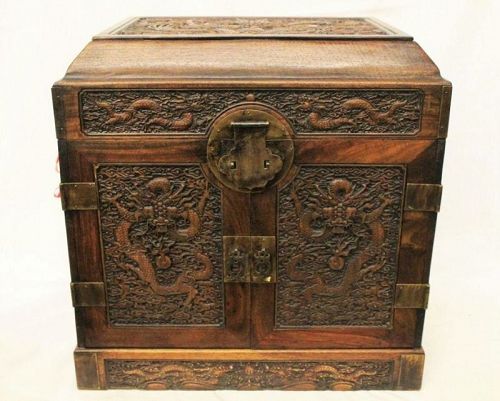 Chinese Huanghuali Jewelry or Seal Chest