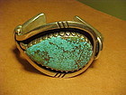 SANTO DOMINGO JULIAN LOVATO STERLING TURQUOISE CUFF