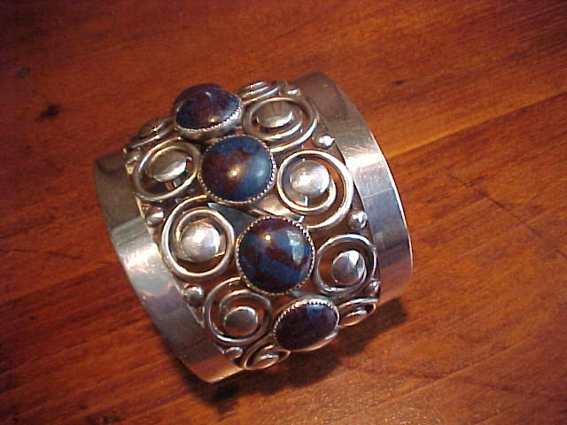 GORGEOUS FRANK PATANIA SR. STERLING AZURITE BRACELET