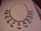 FRANK PATANIA SR. STERLING CORAL NECKLACE