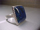 MODERNIST H. FRED SKAGGS STERLING LAPIS RING