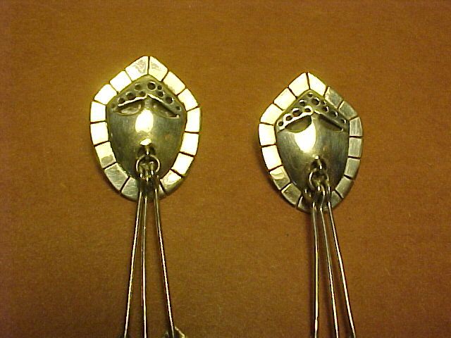 VINTAGE ALEUT DENISE WALLACE STERLING EARRINGS 1993