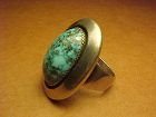 VINTAGE FRANK PATANIA JR. STERLING TURQUOISE RING