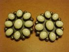 VINTAGE CARMELO "PAT" PATANIA STERLING WHITE CORAL EARRINGS
