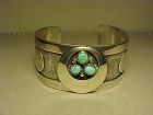 VINTAGE FRANK PATANIA SR. STERLING TURQUOISE BRACELET