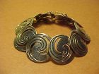 VINTAGE HECTOR AGUILAR 940 SILVER CIRCLES SWIRL BRACELET