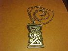 HOPI MICHAEL KABOTIE SILVER OVERLAY PENDANT