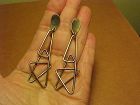 VINTAGE HANS HANSEN LONG STERLING EARRINGS