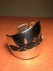 VINTAGE WHITE HOGAN HANDMADE STERLING CUFF BRACELET