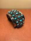 VINTAGE FRANK PATANIA SR. TURQUOISE STERLING CUFF BRACELET