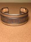 VINTAGE NAVAJO SAM ROANHORSE STERLING CUFF BRACELET