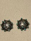 VINTAGE ALBERTO CONTRERAS SR. STERLING AND TURQUOISE EARRINGS