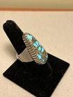 NAVAJO ROBERT SORRELL STERLING TURQUOISE RING