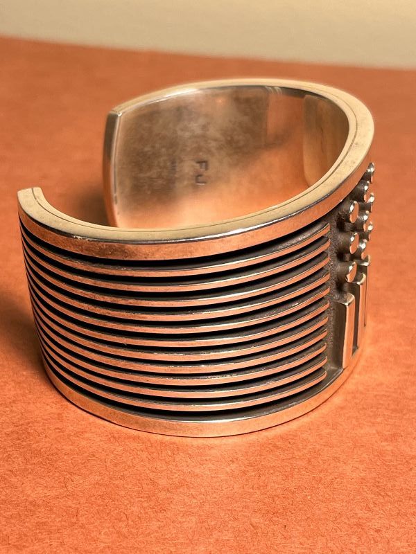 Rosebush Thorn Vintage Native American Navajo Towering Sterling Silver Bracelet Old Rosebush Thorn Vintage Native American Navajo Towering Sterling Silver Bracelet Old