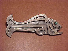 FAMOUS  FRED DAVIS TAXCO FISH PIN 1930