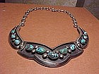 FRANK PATANIA SR. STERLING TURQUOISE NECKLACE