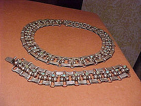 RARE FRED DAVIS NECKLACE AND BRACELET WITH TURQUOISE