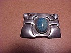RARE CARENCE CRAFTERS ARTS&CRAFTS STERLING STONE PIN
