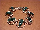 N.E. FROM DENMARK STERLING CHRYSOPRASE BRACELET