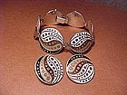 MARGOT DE TAXCO ART DECO ENAMEL BRACELET & EARRINGS