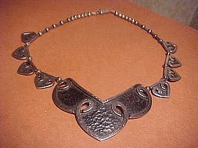 MARGOT DE TAXCO HAND HAMMERED STERLING NECKLACE