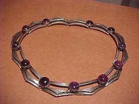 CARMEN  BECKMANN STERLING AMETHYST NECKLACE