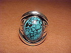 JULIAN LOVATO STERLING LONE MOUNTAIN TURQUOISE RING