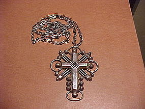 WILLIAM SPRATLING SILVER CROSS AND CHAIN