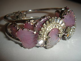 Hobe Mayorka Petals Clamper Bracelet ~ Pink Hearts