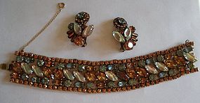 Fabulous Weiss SAPHIRET  Bracelet Earrings  Set
