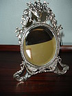 Antique Scandinavian 830 Silver Neoclassic Frame Mirror