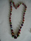Venetian Foil Bead Beads Necklace Multi Color !
