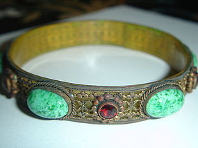 Victorian Neiger Bros Jeweled Celluloid Bracelet