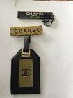 Vintage Chanel Calfskin Luggage Tag Brooch 94P France