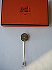 Hermes Paris Mother of Pearl Stick Pin in Box