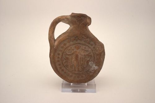 Coptic Pilgrim Flask with Saint-Menas